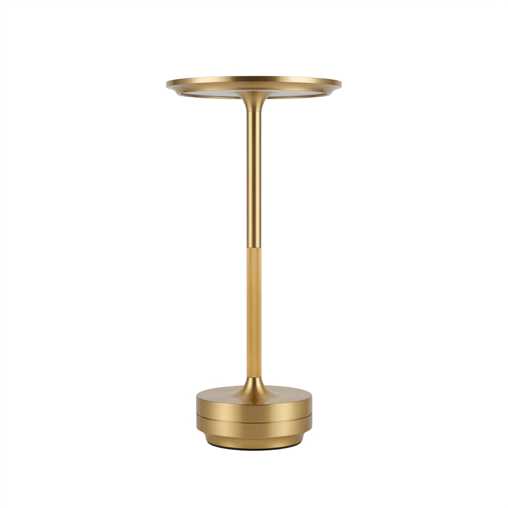 Cordless Gold Table Lamp Rechargeable Touch Dimming 3 Color Modes