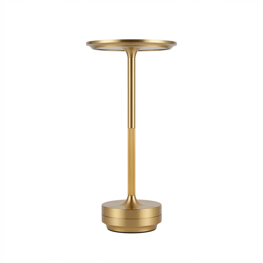 Cordless Gold Table Lamp Rechargeable Touch Dimming 3 Color Modes